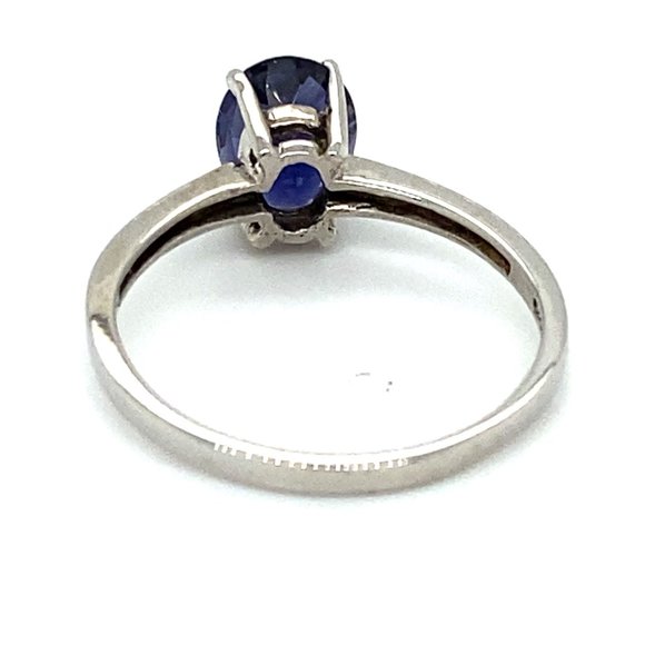 Iolite 2.15ct Rhodium Finish Solid Silver Ring - Picture 4 of 6